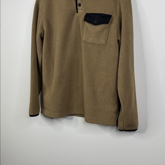 Telluride Men's Medium Brown T Snap Fleece Pullover Sweater - Picture 4 of 6